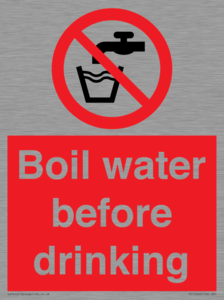 Boil water before drinking